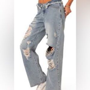 Edikted distressed jeans size medium excellent condition